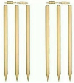 Pack Of 6 Wooden Cricket Wickets And Bails